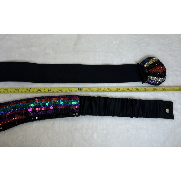 5 Vintage Milor & Misc. Belts Satin Beaded Sequin Jeweled Cumberbund Statement main image 10